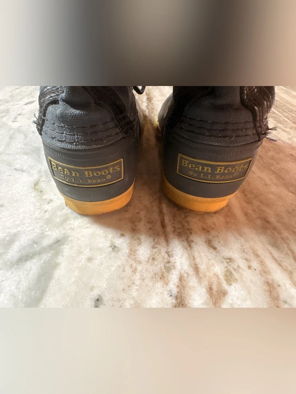 LLBean Kid’s Navy Blue and Gum Lace-Up Outdoor Boots